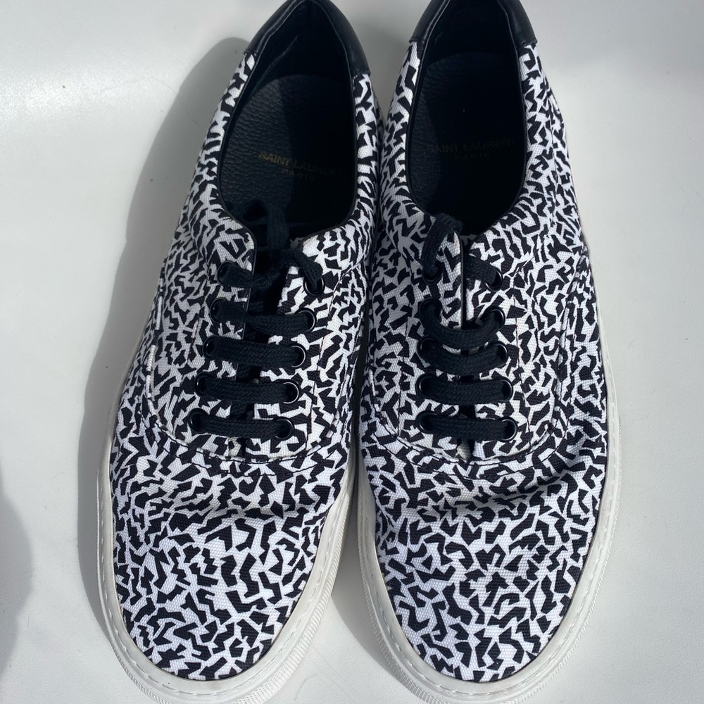 Saint Laurent Venice low black white print